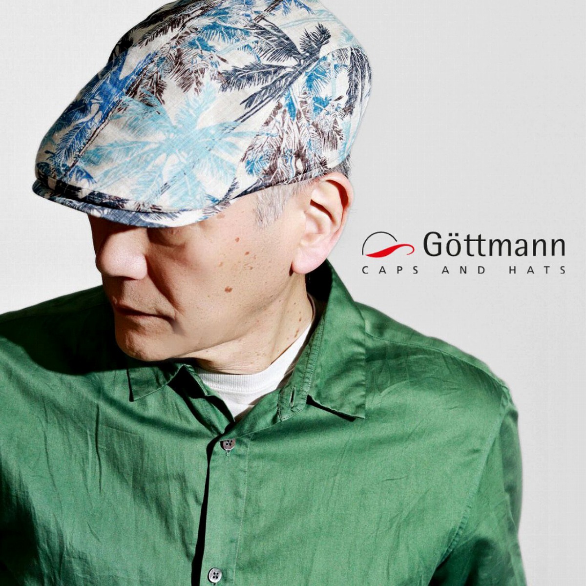 帽子 メンズ ハンチング 春夏 ゴットマン ヤシの木 柄 Gottmann Jackson ハンチング帽 大きいサイズ 父の日 ギフト マルチカラー58cm 60cm 62cm 64cm 紳士 リゾート ファッション 小物 父の日 ギフト お父さん プレゼント 男性 誕生日 贈り物 ラッピング無料 送料無料