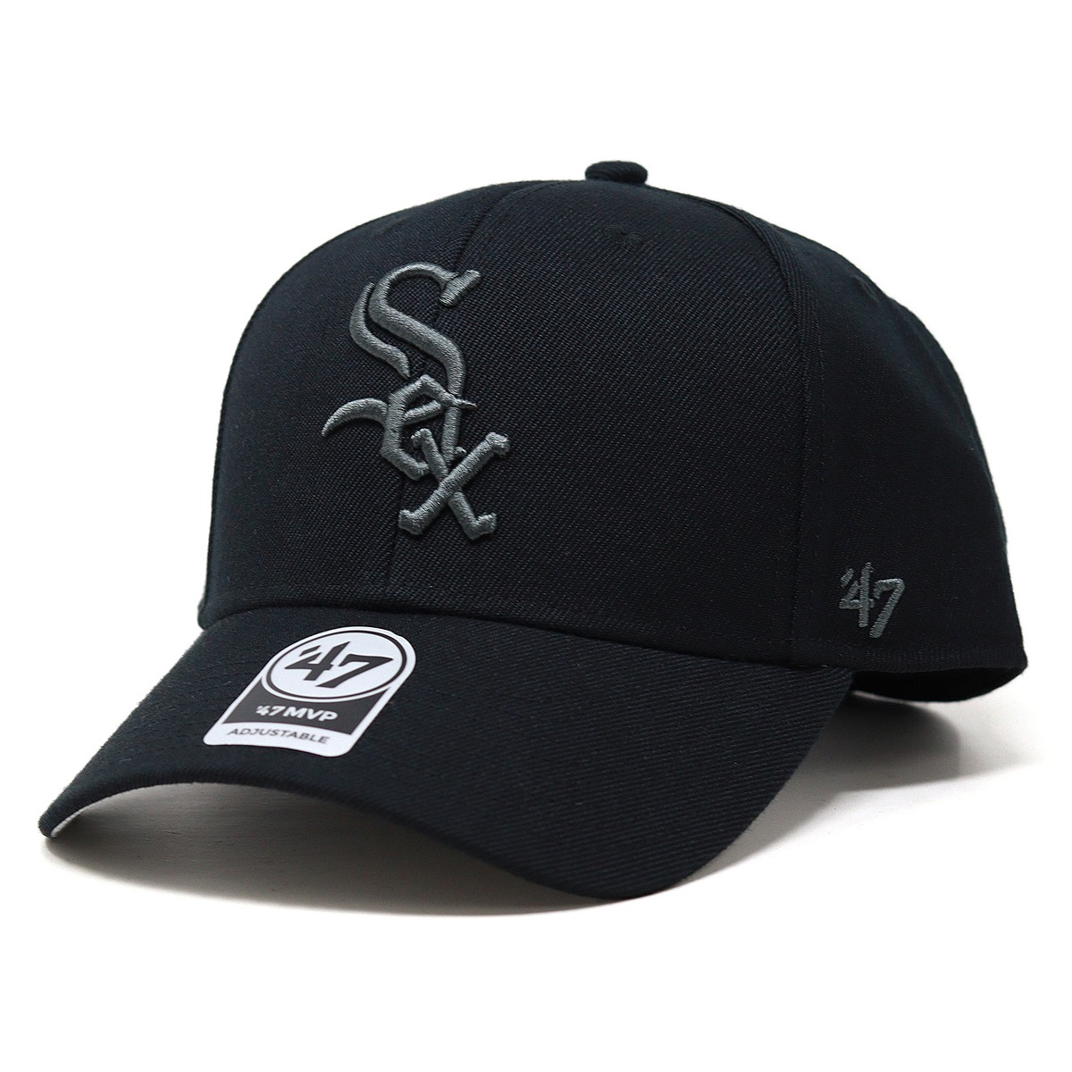 ＼告知▽全品10%OFFクーポン／ 47 キャップ 47brand 春夏 秋冬 フォーティーセブン マジックアジャスター ツイル生地 White Sox '47 MVP Black x Charcoal Logo ベースボールキャップ 10代 20代 30代 40代 野球 帽子 スポーツ ストリート ファッション コーデ 小物 父の日