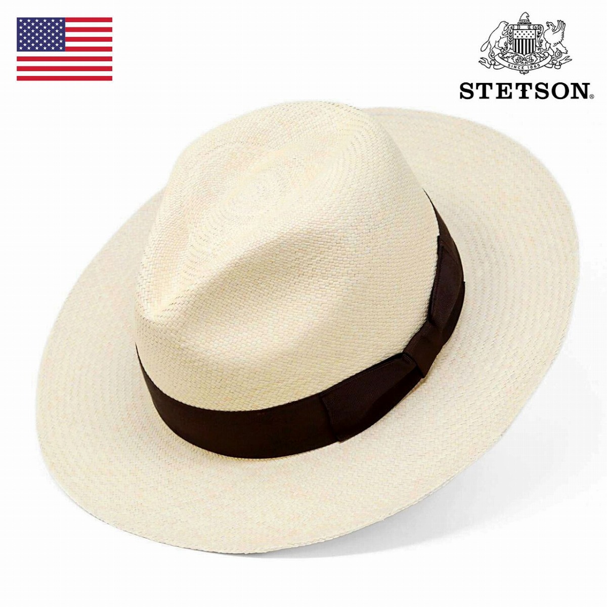 ＼今日このごろ｜全品10%OFF引き換え証／ STETSON メンズ パナマかぶり笠 自然的 鳥打ち帽 パナマ ステットソン 中折れかぶり笠 フラットブリム かんかん帽 エクアドル産 通気性 御前上等感 焦げ茶 シュロの葉 成人男性 中折れ帽 パナマ かっこいい 成人男性 生まれ落ちる日 差し上げ物 父の日 差し上げ物