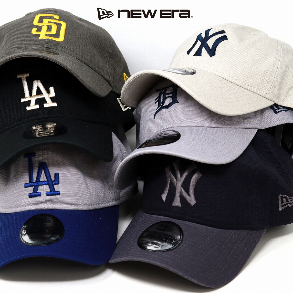 ニューエラ ニューヨークヤンキース スウェードレザー フィッティドキャップ NEW ERA/ニューエラ 9TWENTY MLB Washed Duck ニューヨーク