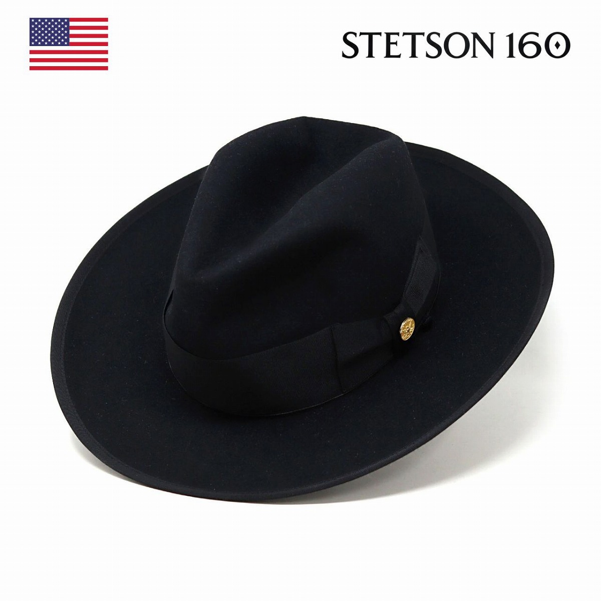＼本日｜全品5%OFFクーポン／ フェルトハット メンズ ステットソン オープンクラウン ハット STETSON フェルト帽 日本製 ラビットファー ウール 160周年 ロングブリム 高級 クラシックハット 帽子 ロングブリム ブランド 帽子 フェルト帽 ラビット ハット 紳士帽子