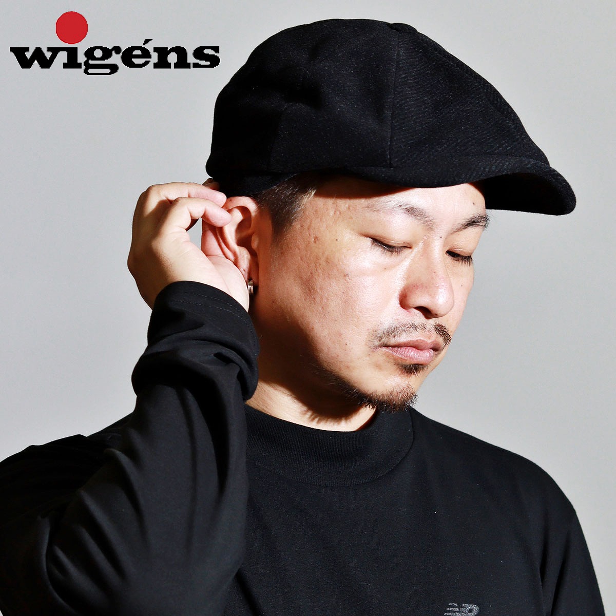 \告知▼全品10%OFFクーポン/ ハンチング メンズ ブランド ニュースボーイキャップ 秋 冬 ハンチング帽 Wigens 大きいサイズ ウール カシミヤ混 帽子 北欧ブランド キャスケット 黒 ブラック wigens 帽子 男性 ハンチング帽子 シンプル 無地 カジュアル ファッション|ELEHELM帽子通販専門店