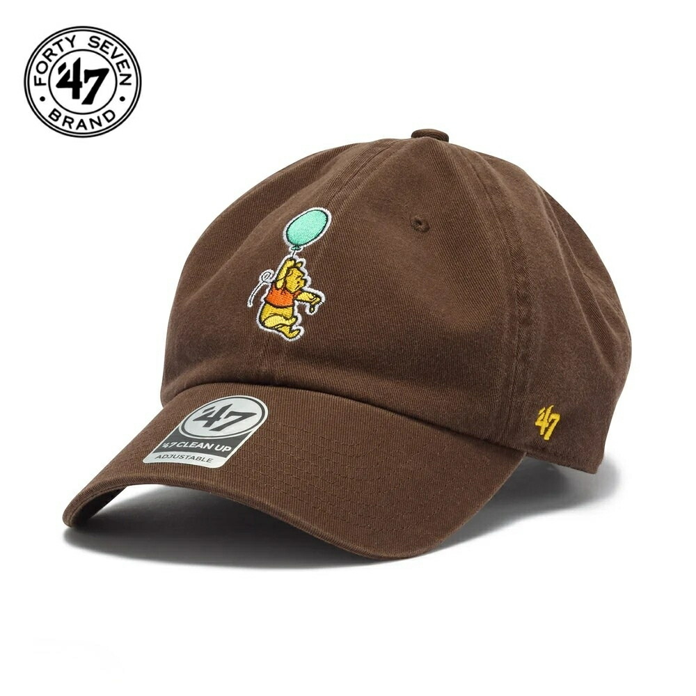 ＼24時間限定▽全品10%OFFクーポン／ フォーティセブン 帽子 '47 クリーンナップ Disney ディズニー ウィニー・ザ・プー キャップ プーさん 春夏 フリーサイズ ロゴキャップ ブラウン ディズニー キャラクター ベースボールキャップ 帽子 プーさん サイズ調整可能 10代