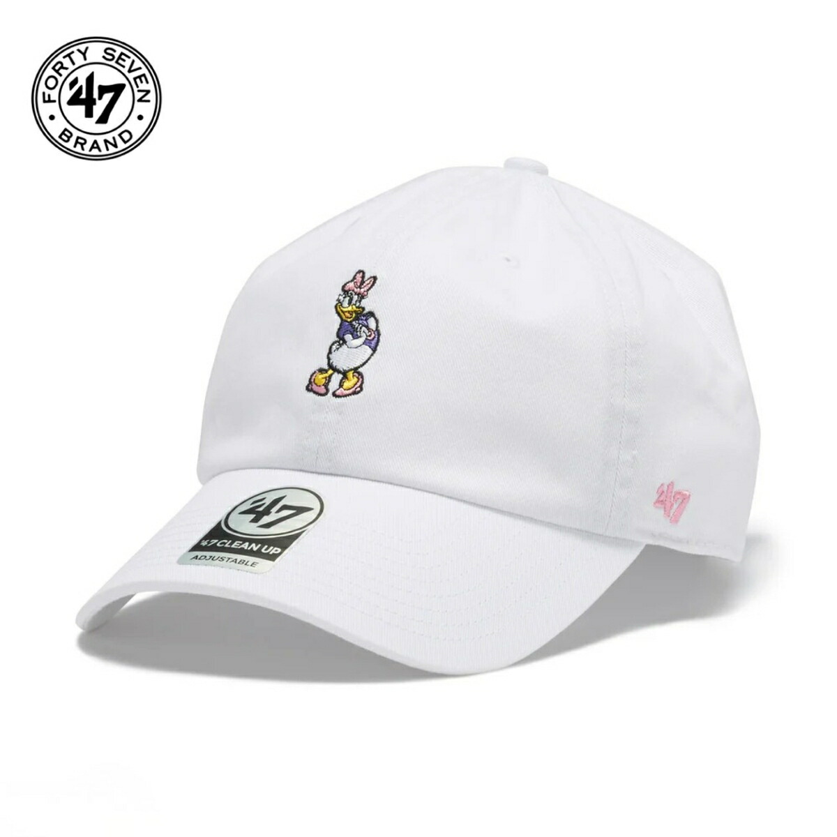 ＼24時間限定▽全品10%OFFクーポン／ 47 クリーンナップ Disney ディズニー デイジーダック 帽子 春夏 フリーサイズ ロゴキャップ ウォッシュ加工 ディズニー キャラクター ベースボールキャップ 47 ロゴキャップ ココナッツ 白 サイズ調整可能 10代 20代 30代