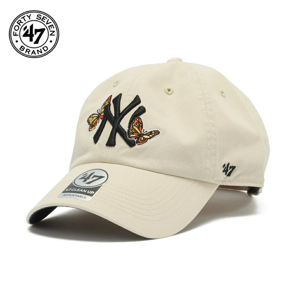 ＼24時間限定▽全品10%OFFクーポン／ フォーティセブン 帽子 '47 クリーンナップ ニューヨーク・ヤンキース With Icon ベースボールキャップ ベースランナー 47brand 蝶 刺繍 ボーン おしゃれ かわいい ベースボールキャップ サイズ調整可能 10代 20代 30代 ファッション