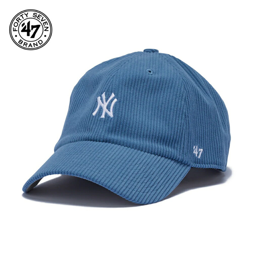 ＼24時間限定▽全品10%OFFクーポン／ フォーティセブン 帽子 '47 クリーンナップ ニューヨーク・ヤンキース 47brand Corduroy コーデュロイ ベースボールキャップ ベースランナー モンテゴブルー おしゃれ かわいい ベースボールキャップ