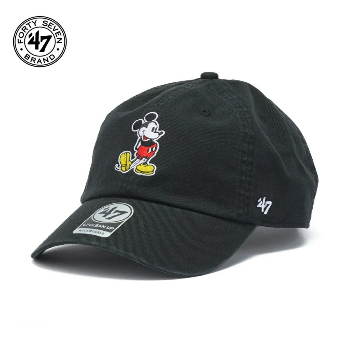 フォーティセブン ミッキーマウス 帽子 メンズ レディース '47 クリーンナップ Disney ミッキー ロゴキャップ フリーサイズ サイズ調整可 ブラック 黒 10代 20代 30代 ファッション 小物 Minnie Mouse フリーサイズ 4,188円