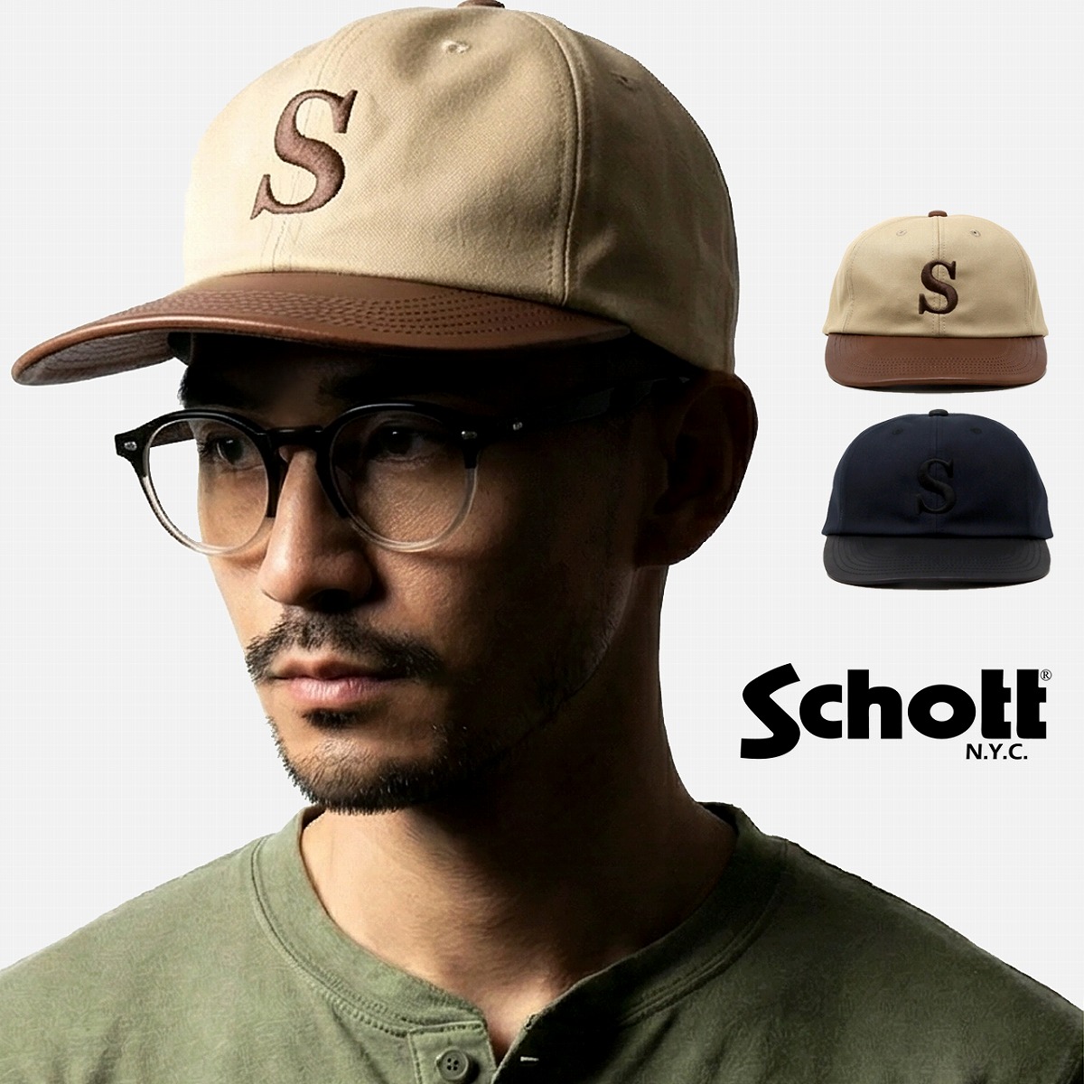 ＼告知▼全品10%OFFクーポン／ 深め 帽子 メンズ 深いキャップ SCHOTT N.Y.C キャップ メンズ ダック生地 ヌメ革 日本製 Schott アメカジ 春 夏 ショット 6パネルキャップ ワークスタイル 20代 30代 40代 大人 キャップ チェック アメカジ おしゃれ カジュアル｜ELEHELM帽子通販専門店