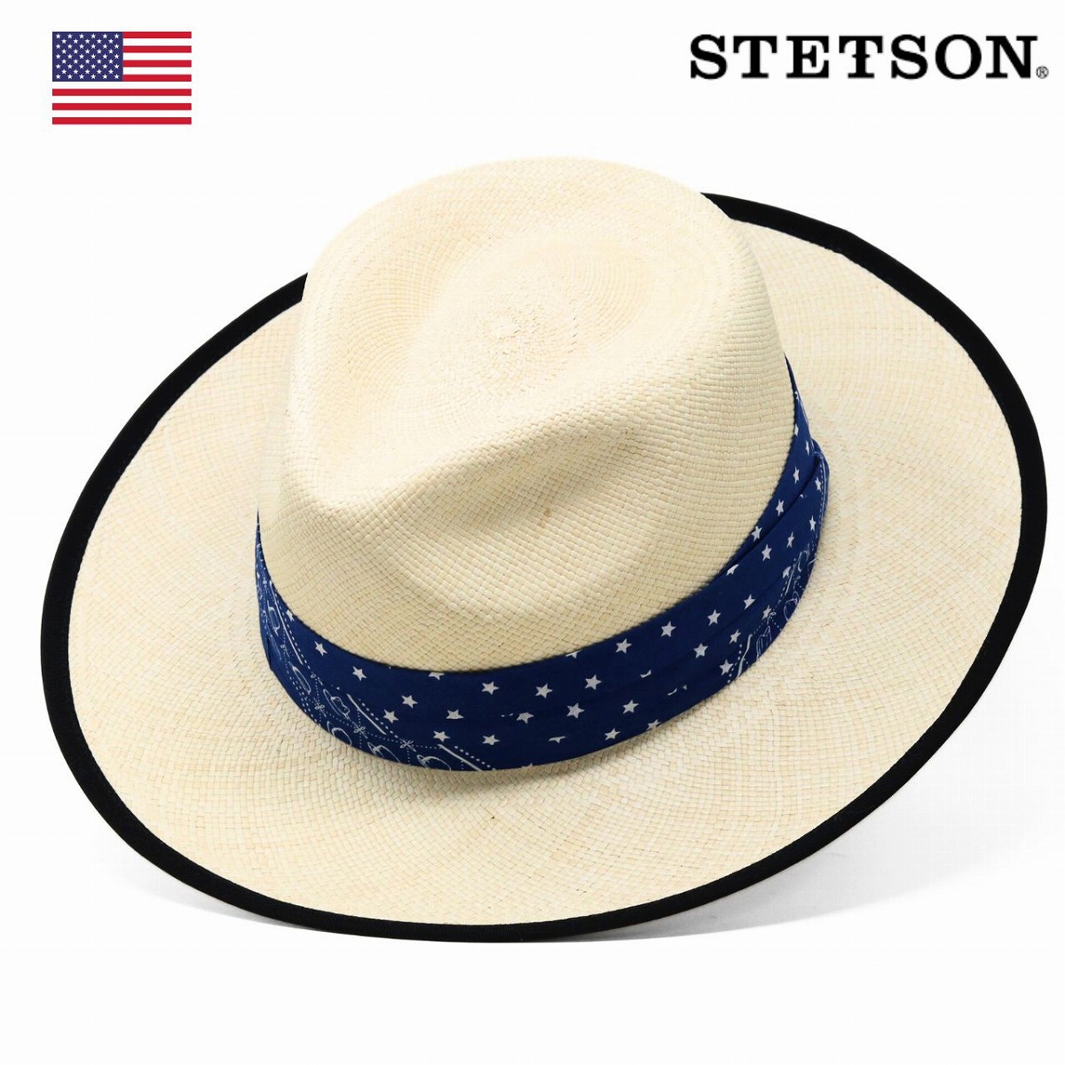\最終26H限定▼全品10%OFFクーポン/ ステットソン パナマハット メンズ つば広 STETSON ハイクラウン バンダナリボン 本パナマ 中折れハット ワイドブリム 夏 サマーハット 大人 リゾート 夏 高級 紳士帽子 上品 夏 麦わら帽 ブランド 帽子 男性 おしゃれ 帽子好き|ELEHELM帽子通販専門店