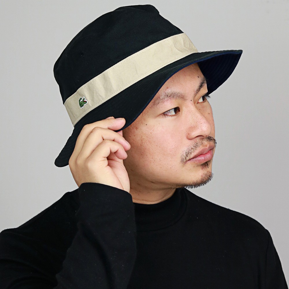 楽天市場 帽子 メンズ 帽子 レディース サファリハット ラコステ ハット リバーシブル 帽子 アウトドア Lacoste ブラック 黒 ぼうし ハット 40代 サファリ 登山 コーデ ギフト プレゼント 母の日 送料無料 敬老の日 Elehelm帽子通販専門店