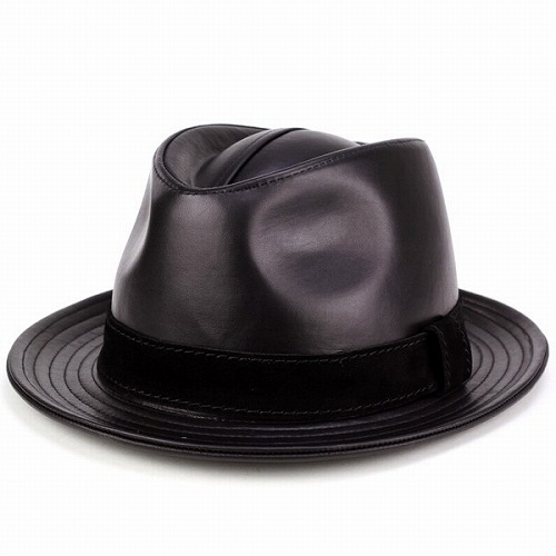 italian leather hat