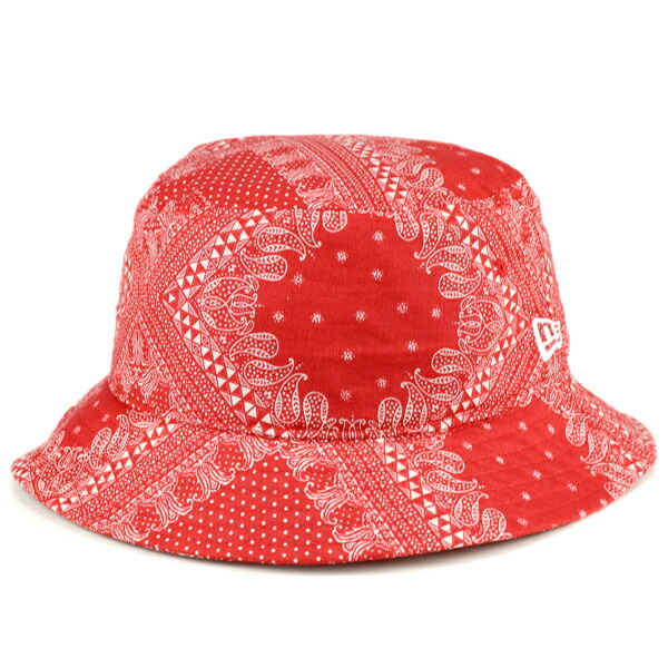 red paisley bucket hat