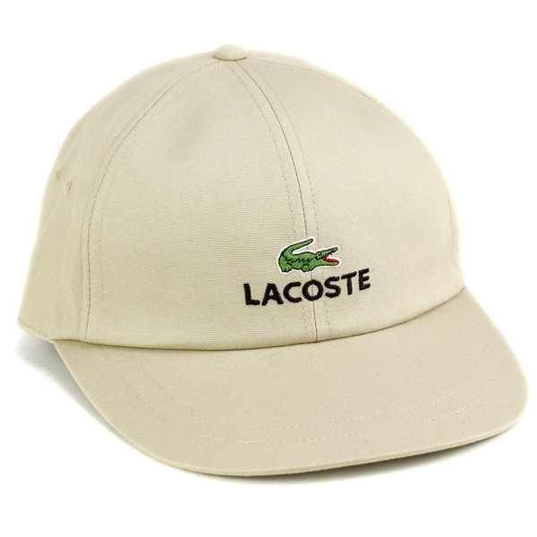 キャップ メンズ lacoste 春夏 CAP ラコステ スポーツ ブランド帽子 ロゴキャップ レディース 6方 オックス 日本製 ベージュ [cap](婦人帽子 紳士帽子 40代 50代 60代 70代 ファッション 野球帽子 ベースボールキャップ ベースボール 男性 かっこいい 通販 おしゃれ ゴルフ)