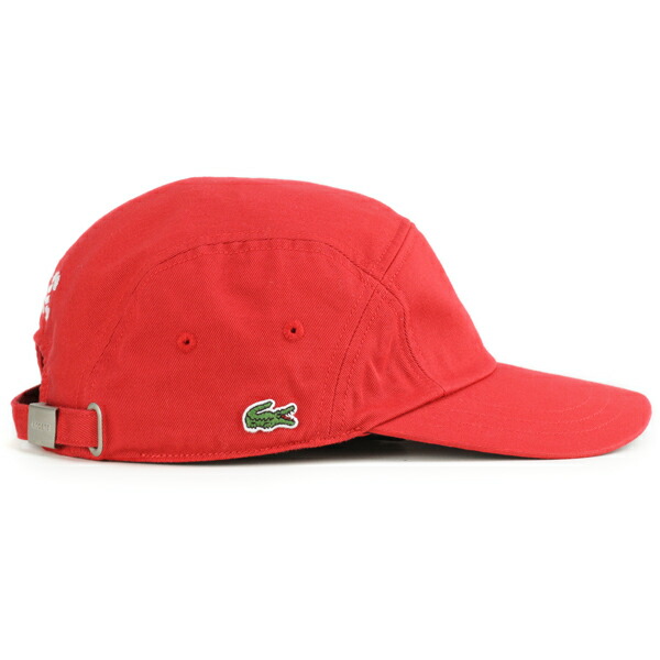 red lacoste cap