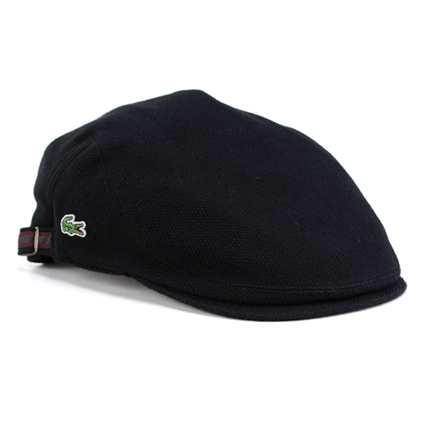 ラコステ ハンチング メンズ 帽子 LACOSTE ハンチング帽 起毛 レディース 春 秋 ゴルフ キャップ 日本製 黒 ブラック [ivy cap](ギフト 紳士 40代 50代 60代 ファッション ハンチング帽子 プレゼント 秋冬 冬物 紳士帽子 おしゃれ 父親 かっこいい 男性 ぼうし)