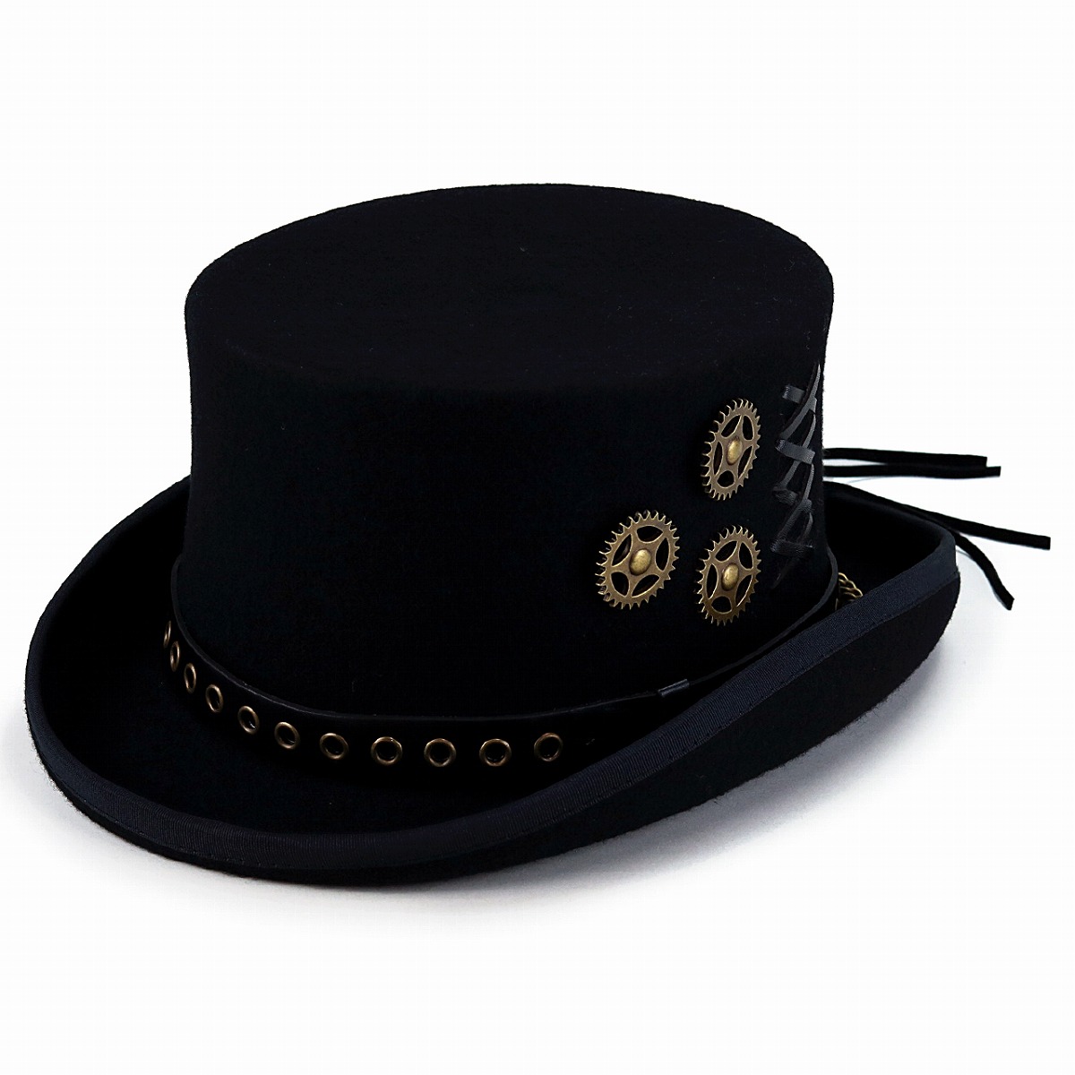Black Kenny K Wool Felt English Topper Hat