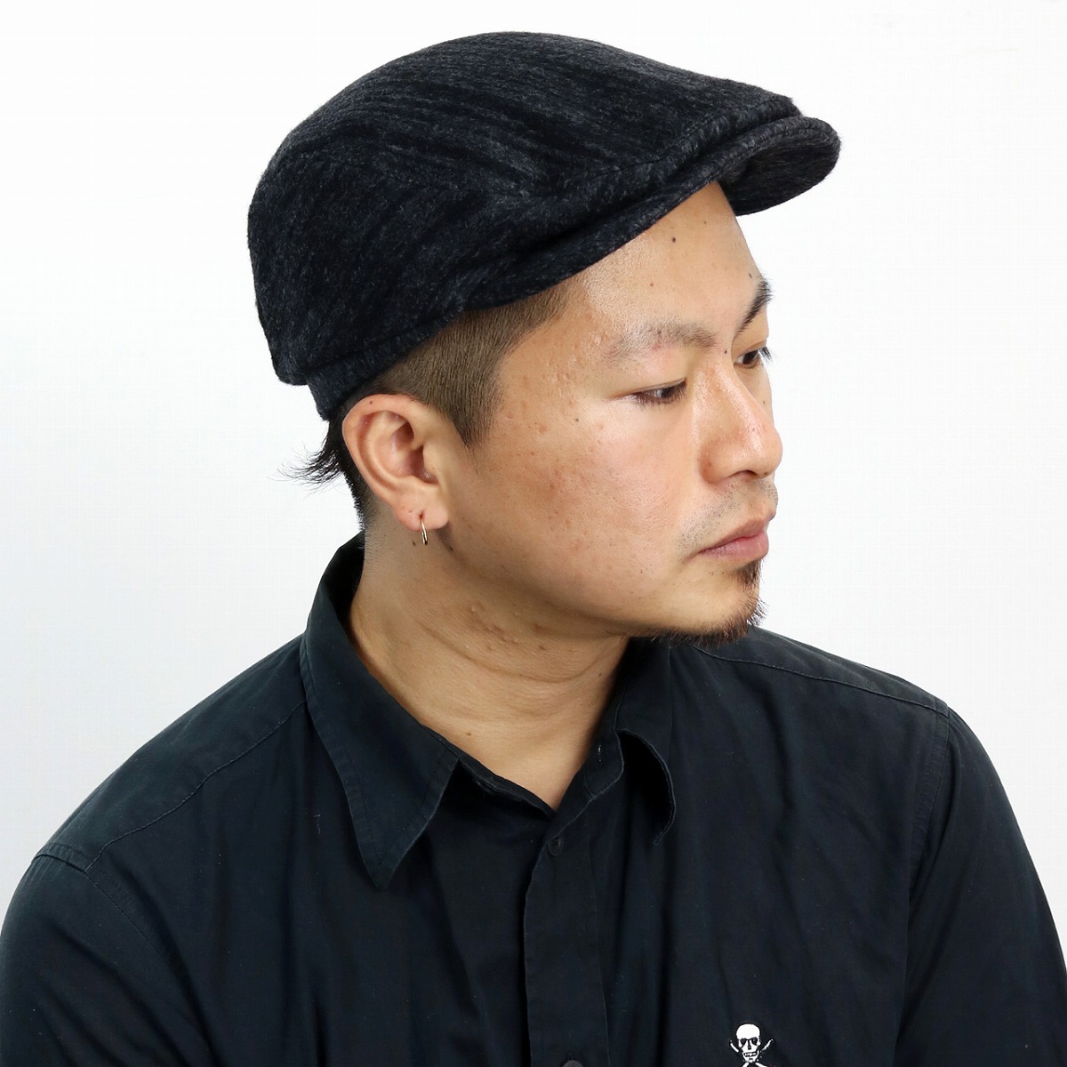 激安正規商品 Frankie ハンチングキャップ レディース カシミア混 防寒 メンズ シンプル アイビーキャップ 内側は綿100 でサラサラ アイビーキャップ Mayser 15 Offクーポン発行 24時間限定 グレー 帽子 マイザー ストライプ ハンチング カシミア混 ハンチング