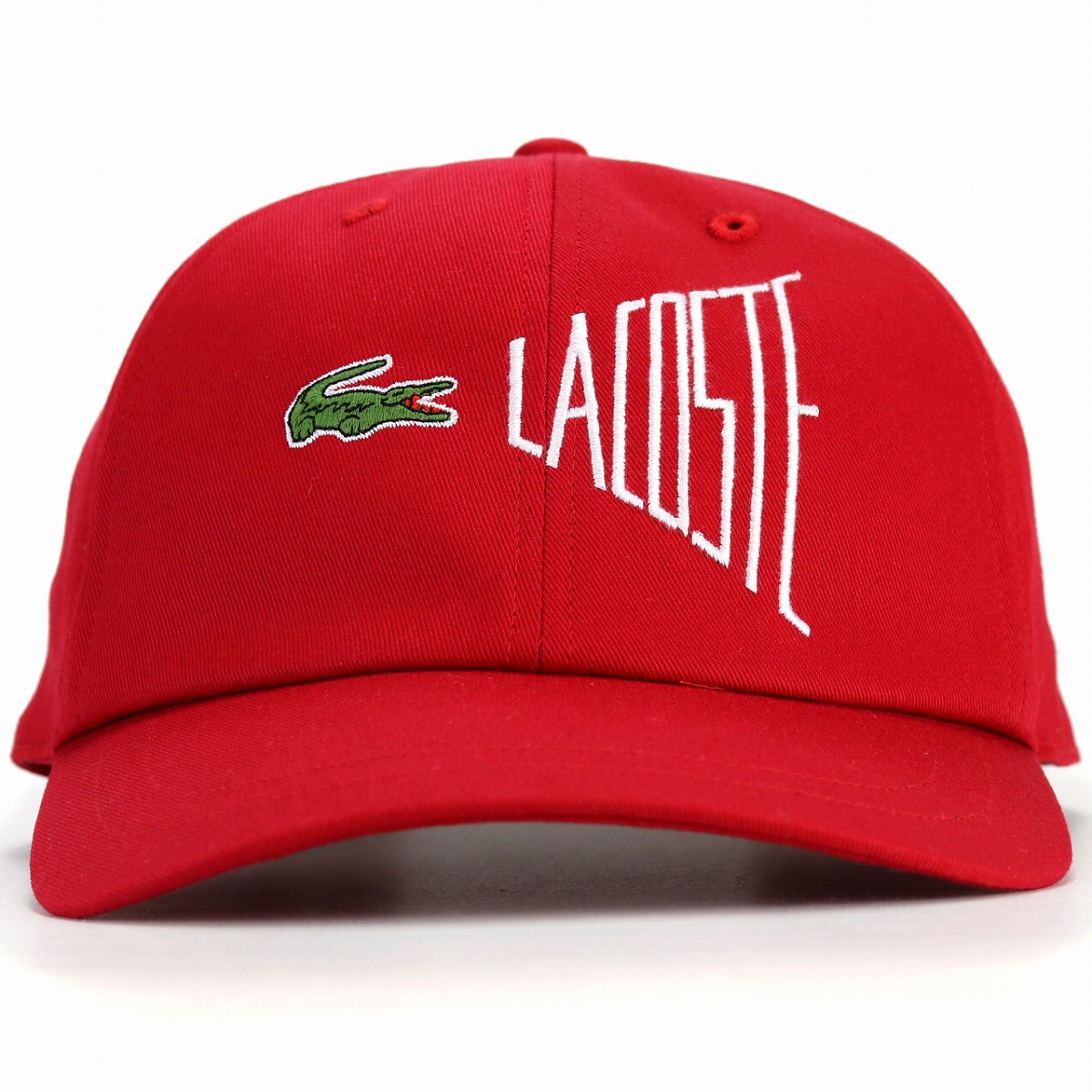 red lacoste hat