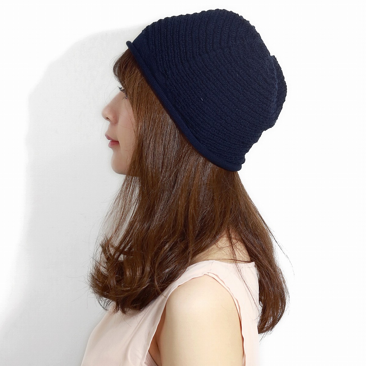 編物 ターバン レディース デイ本製 春夏 帽子 ニット帽子 地絹地 御上さん 50あと釜 60代 70代 堂ガーメント 薄くてたやすい 頭皮 ヘヤーご念 軽さ 絹 寝ぐせ上被 地覆隠し 白髪隠し 診療目当 帽子 奥ゆかしい 医療用帽子 ダーク ブルー ネイビー Turban Hair Band 垂乳