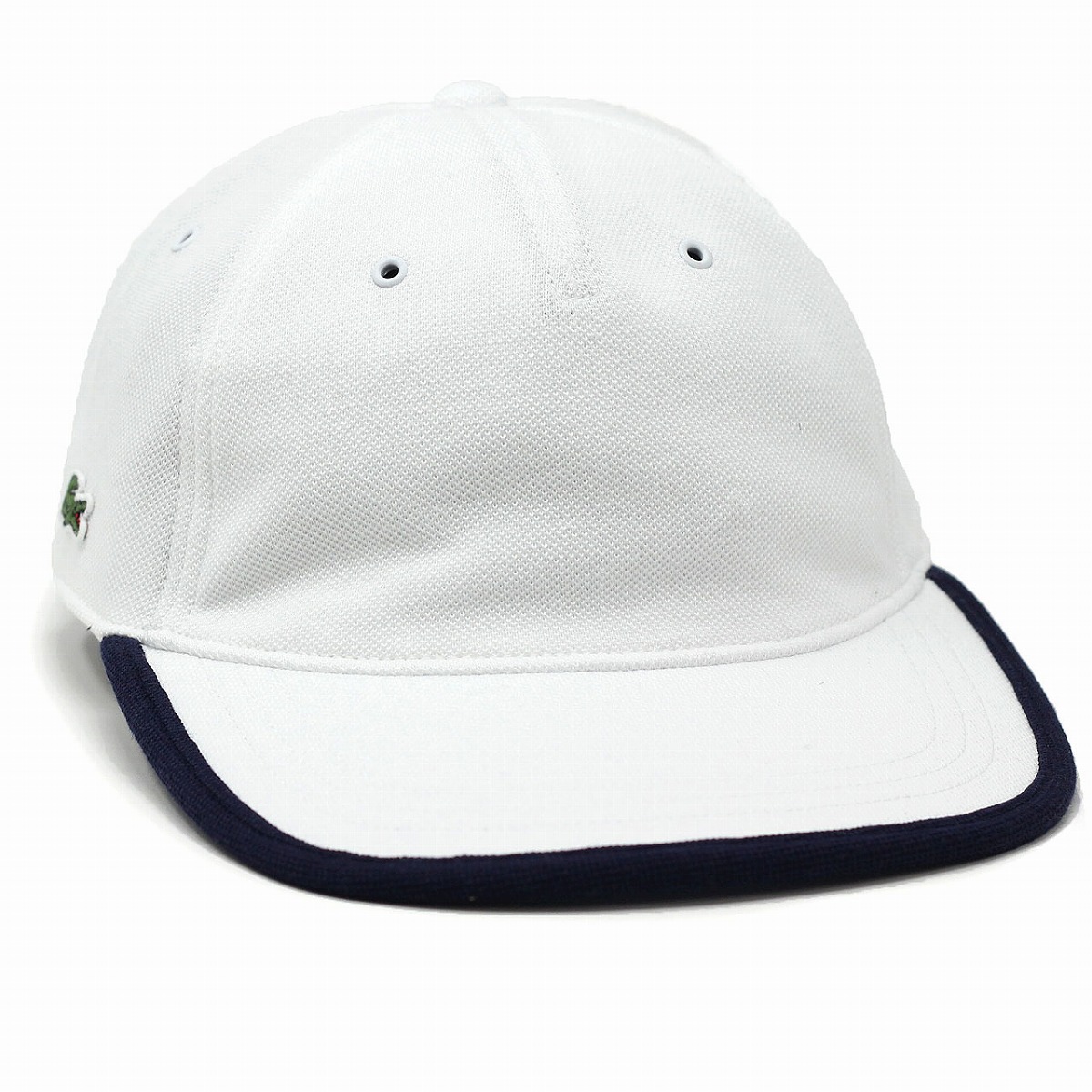 white lacoste hat