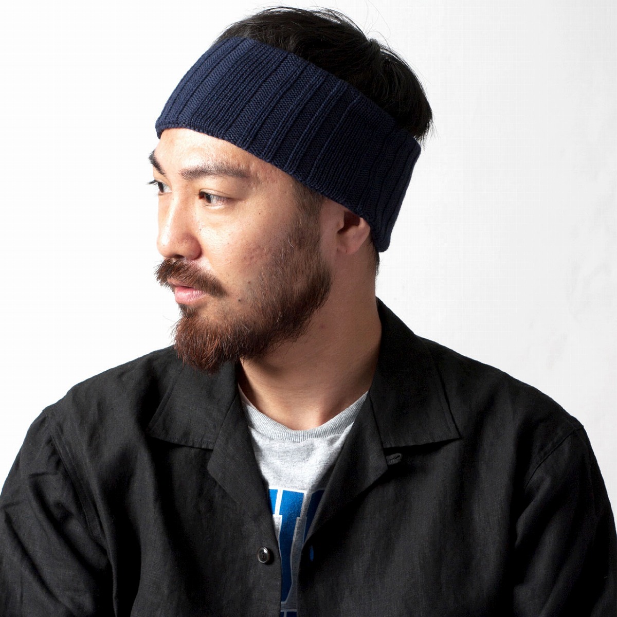 Elehelm Hat Store Lady S Knit Dark Blue Navy Hair Band Head