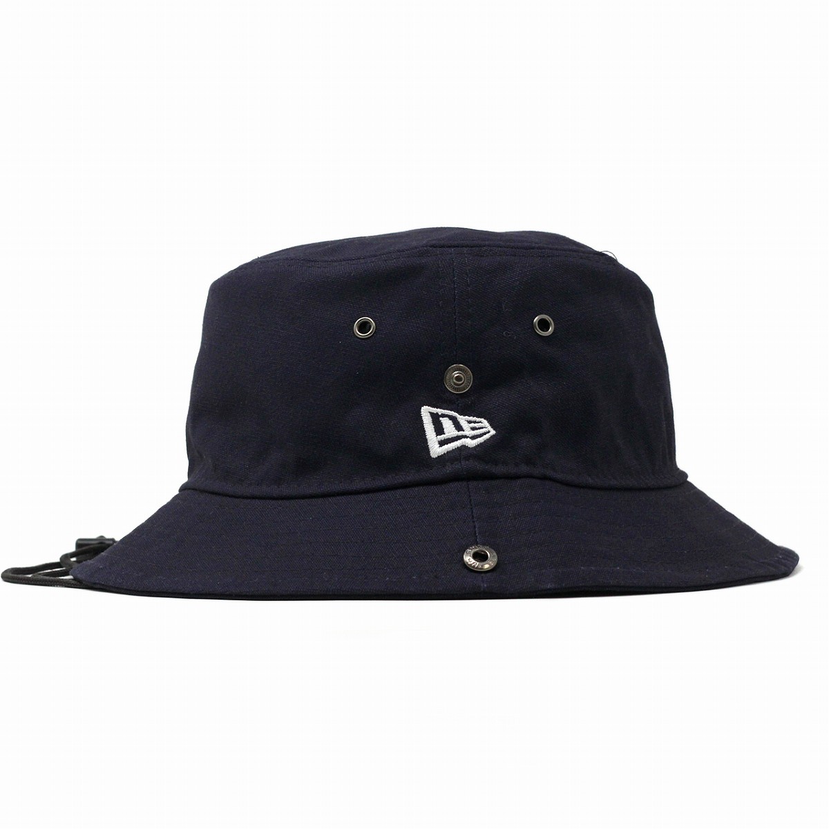 navy bucket hat with string