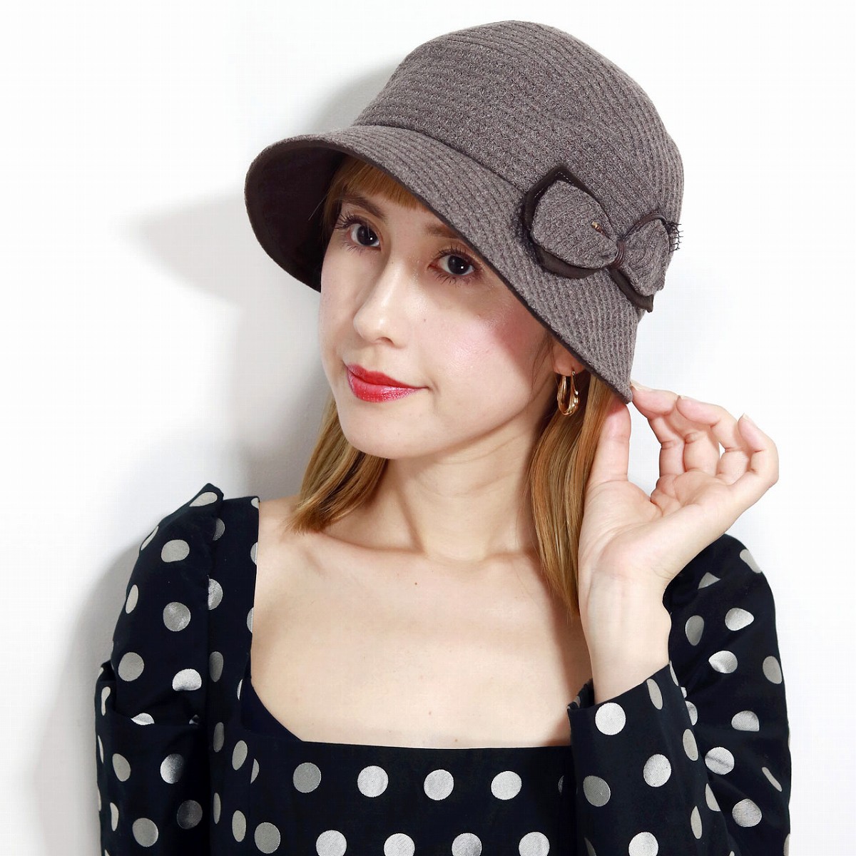 決算特価 送料無料 エリートシャポー ハット 秋 レディースハット 黒 冬 リボンモチーフ フライス 起毛 Elite Chapeau あったかい ミセスハット ブルトン 婦 50 Off Conetica Com Mx