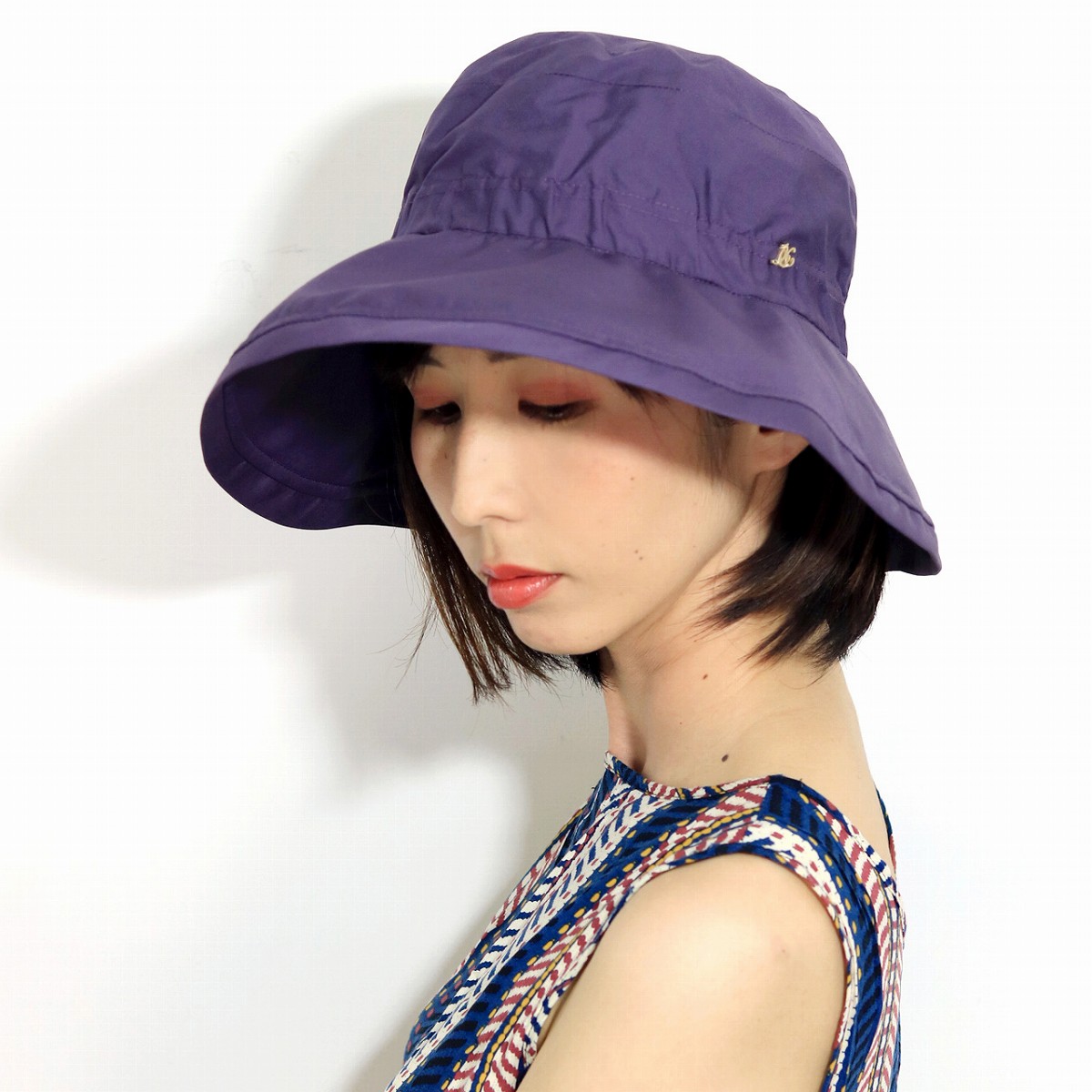 ＼本日クーポン利用で全品5%OFF／ ハット 紫外線対策 春 夏 紫 レディースエリートシャポー 帽子 撥水加工 つば広 ハット ゴム入りでフィットする カラバリ豊富 フリーサイズ 日除け ミセスハット パープル 母の日 ギフト 誕生日 女性 プレゼント ラッピング無料 敬老の日