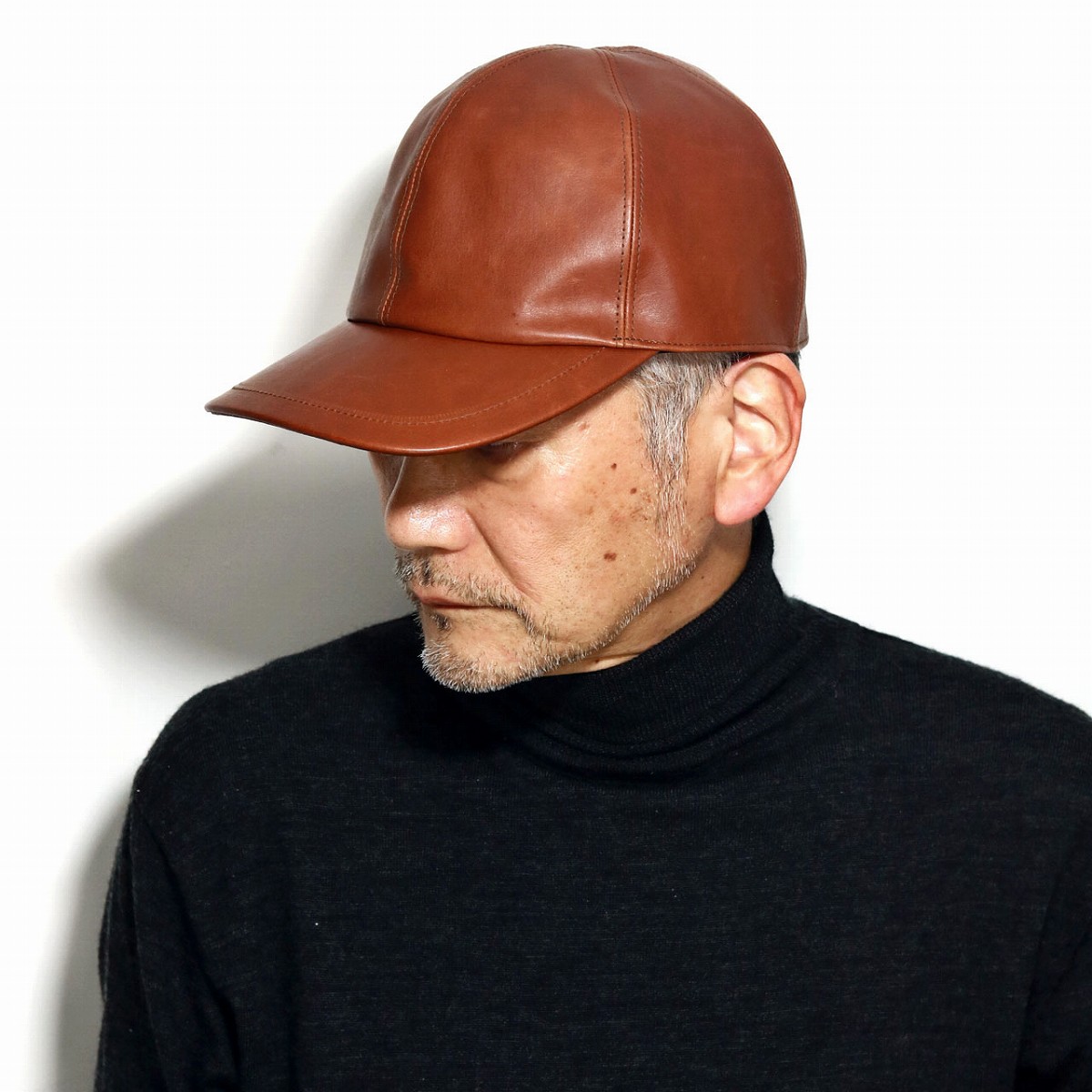 国産 レザーキャップ メンズ 革 キャップ 帽子 Cap 日本製 本革 レザー メンズキャップ Leather Cap 茶 中茶 ミディアムブラウン Cap クリスマス プレゼント 誕生日 ギフト ラッピング無料 高質で安価 Josenopolis Mg Gov Br