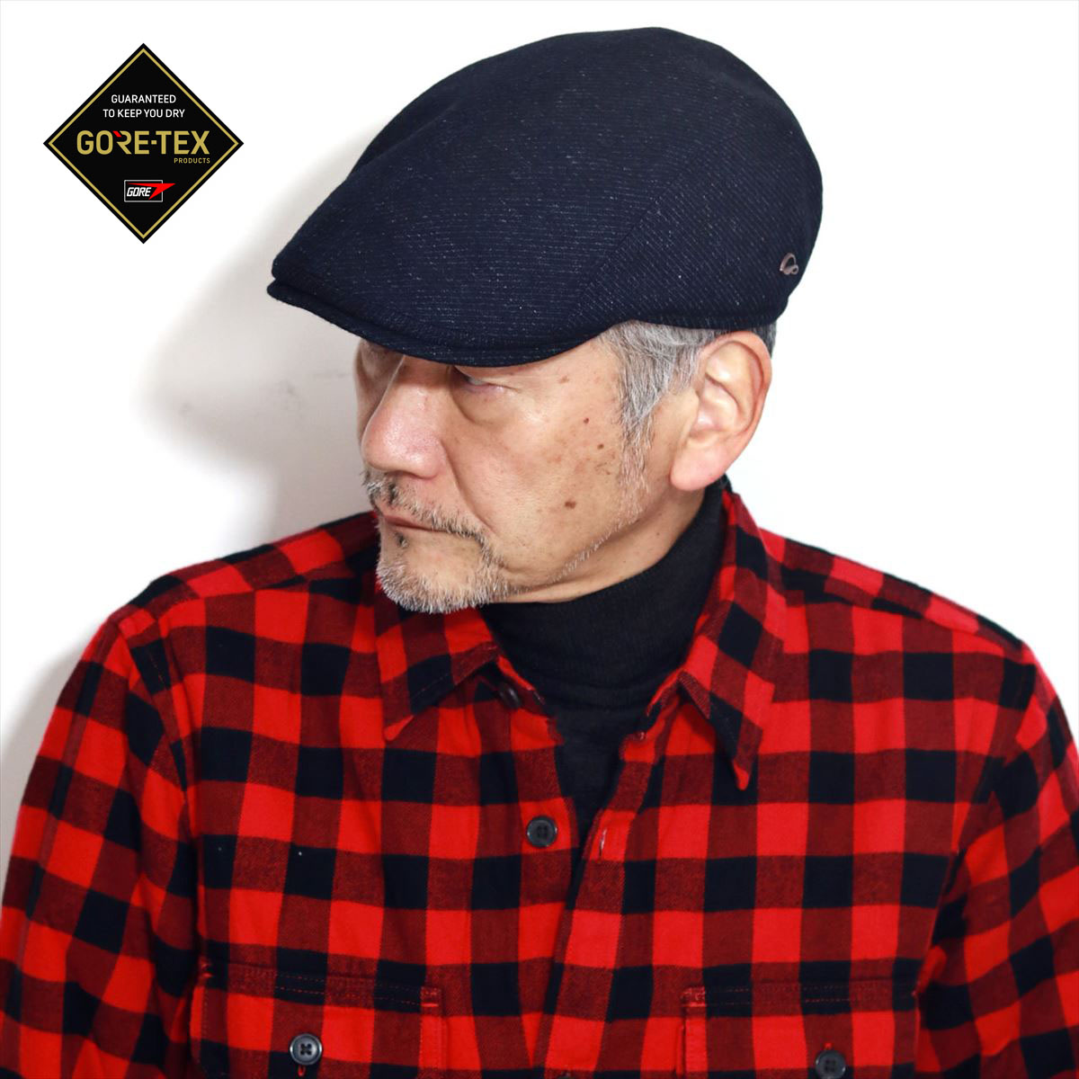 楽天カード分割 楽天市場 Gore Tex 防水 ハンチング Gottmann スーツストライプ 秋 冬 Ivy Cap 大きいサイズ ゴットマン 帽子 防寒 メンズ 57cm 58cm 59cm 61cm 63cm ネイビー Ivy Cap クリスマス ギフト包装 ラッピング 無料 Elehelm帽子通販専門店 人気
