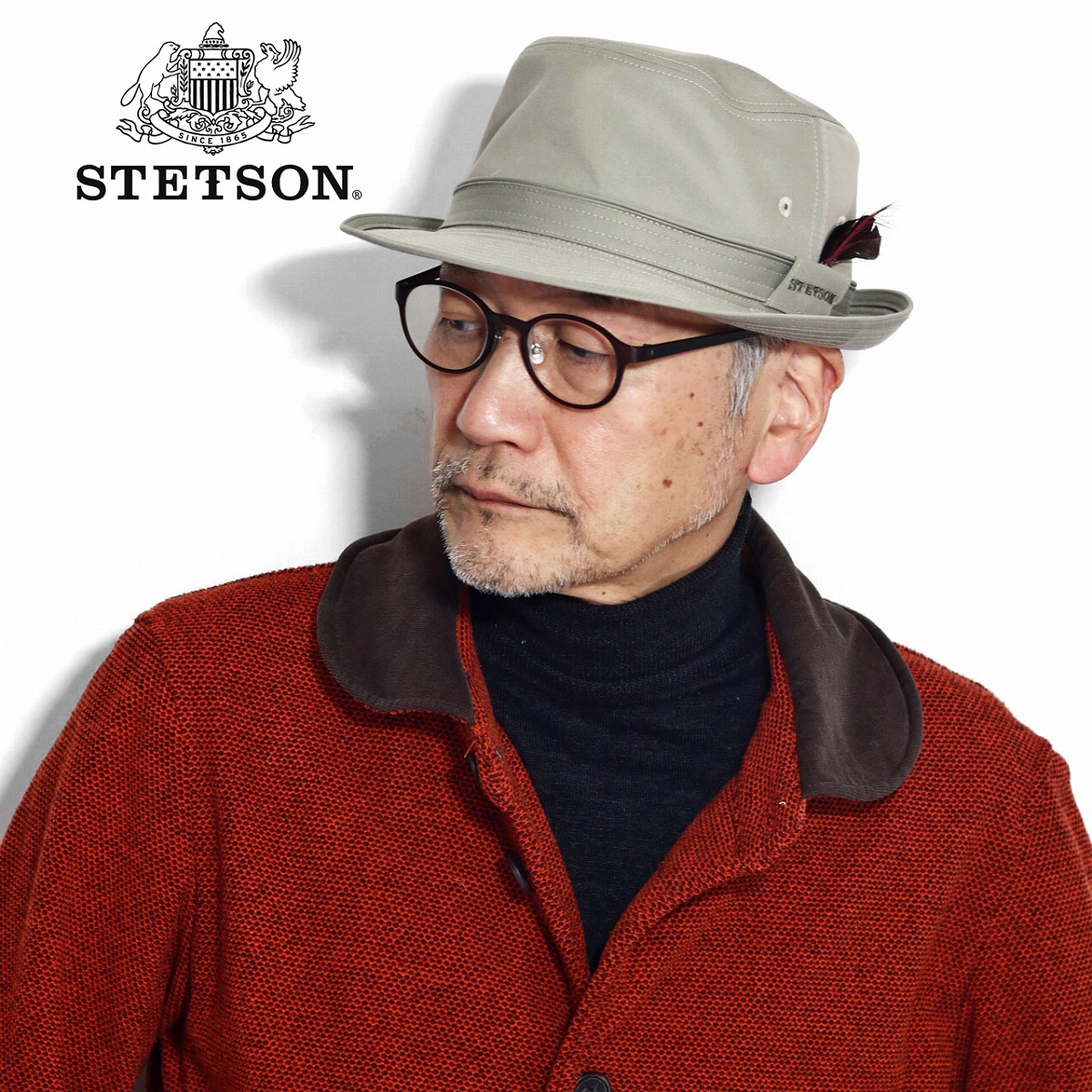 ＼28時間限定｜全品10%OFFクーポン／ ハット メンズ 帽子 アルペンハット 秋冬 ROYAL STETSON ブランド 日本製 男性用 シンプル 定番 ステットソン 羽根付き コットン オリーブ 日本製 Mサイズ Lサイズ ロイヤルステットソン 帽子通販 送料無料 ギフト プレゼント 父の日