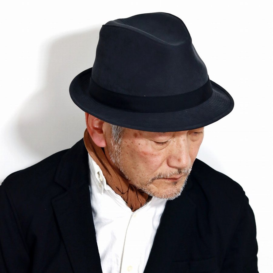 ＼本日クーポン利用で全品5%OFF／ STETSON 中折れハット ステットソン ハット マイクロファイバー スウェード調 ソフトハット 日本製 サイズ調整 メンズ 帽子 57cm 60cm 61cm 黒 ブラック 父の日 ギフト お父さん プレゼント ラッピング無料 敬老の日