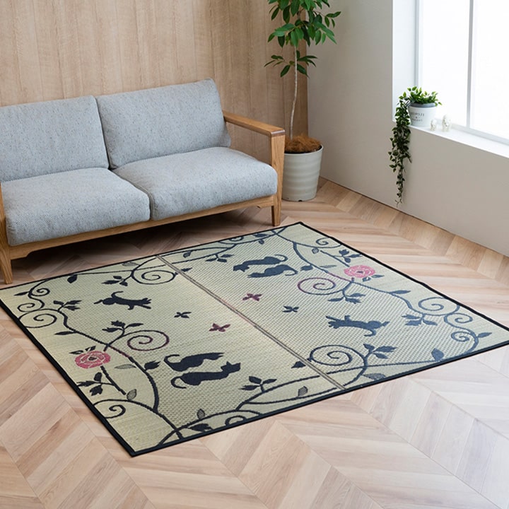 ラグ2枚 楽天市場】い草花ござ ギャベ柄 裏地不織布タイプ 「 DXセレナCP