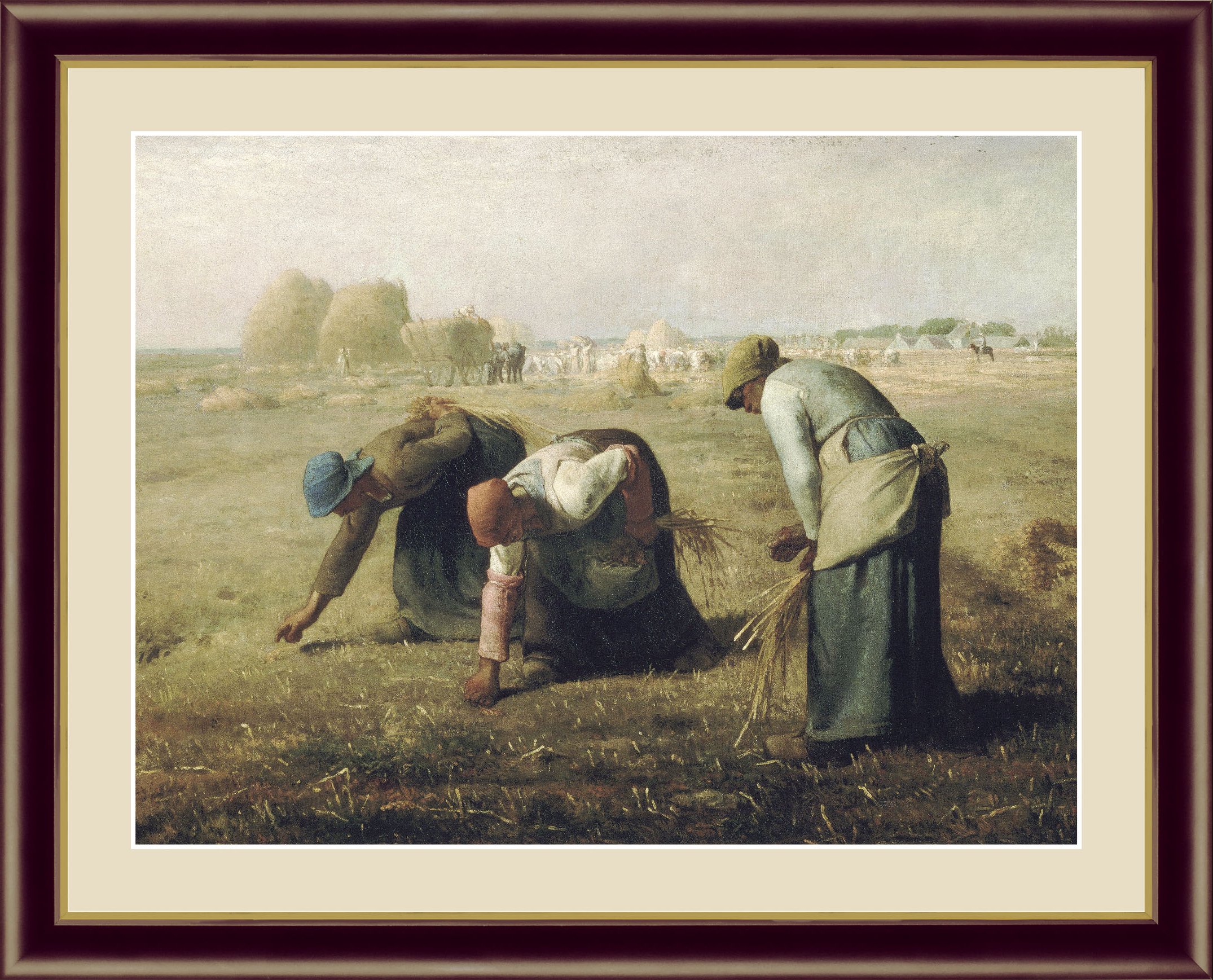 42×34cm F4 ミレー 額入り 高精細 巧芸画 手彩仕上 人気 絵画 名画 壁掛け 額装込 額付き インテリア アート 複製画 額縁 セット 玄関 祝い 店舗 応接室 額絵 贈り物 飾る絵 病院 壁絵 おしゃれ オシャレ kaiga アートフレーム アートパネル