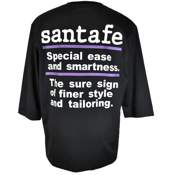 ・サンタフェ 七分袖Ｔシャツ<br>メンズ ロゴ バックプリント 丸首（クルーネック）<br>LL(50) 3L(52) 4L(54)【ギフト包装無料】 santafe 日本製 hh261-85807-019