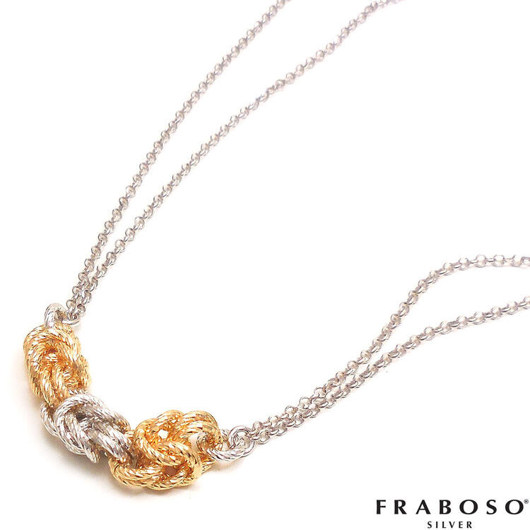 FRABOSO フラボッソ ネックレス ビザンチンチェーンデザイン シルバー925 ロジウム・18金メッキ レディース｜entiere