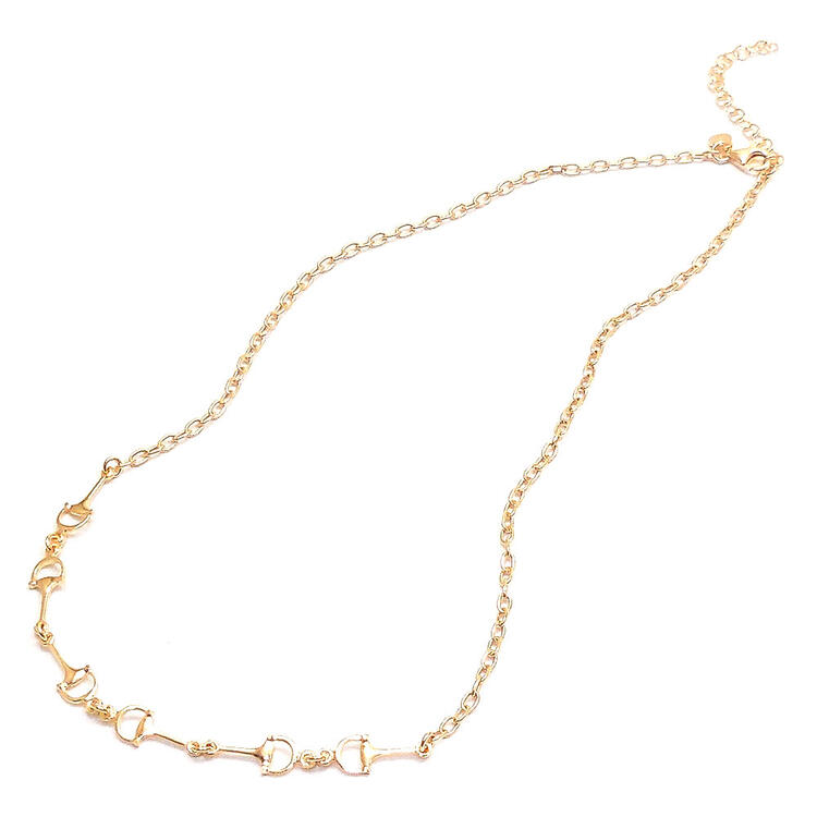 entiere アンティエーレ ネックレス 40+5cm ハミ・ビットチェーン シルバー925 18金メッキ レディース