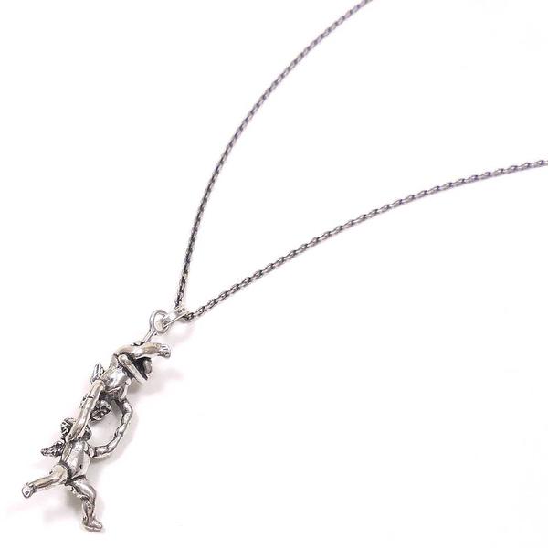 ネックレス ペンダント シルバー925 いぶし銀 アクロバット 天使 イタリア製 レディース メンズ プレゼント ギフト｜entiere