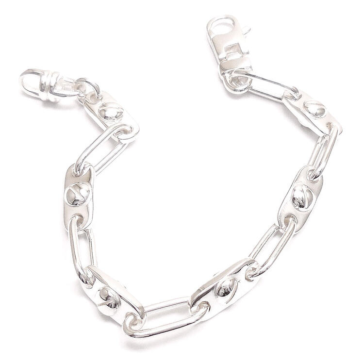 イタリア製パフィハート シルバー スウィートハートジュエリーブレスレット 925 ティファニー パフハートブレスレット 925シルバー w-30208