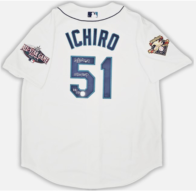 イチロー直筆サイン&刺繍入り2007年MLBオールスターゲーム公式ユニフォーム イチロー直筆サイン&刺繍入り2007年MLBオールスターゲーム公式