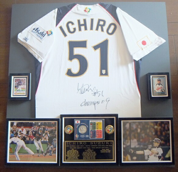イチロー選手 2009 WBC 直筆サイン入りホームジャージー(額入り)
