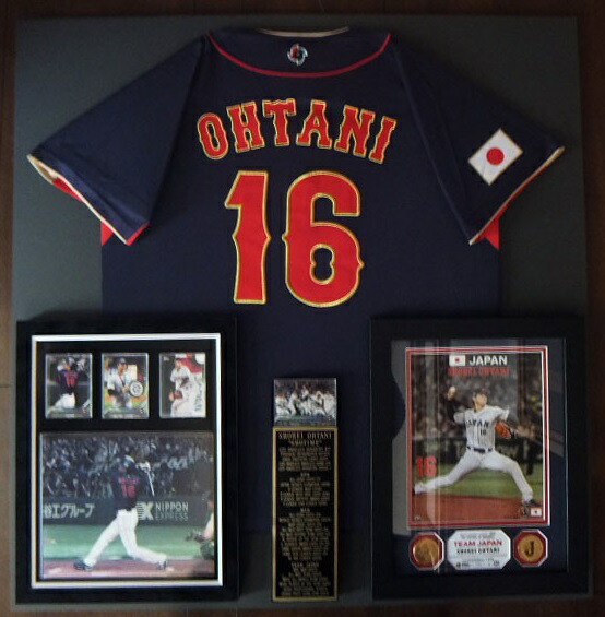 大谷翔平 WBC2023 侍JAPAN AWAYレプリカユニフォーム（刺繍）額入