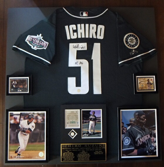 イチロー直筆サイン入り 2001年MLB ALL-STAR JERSEY(額入)