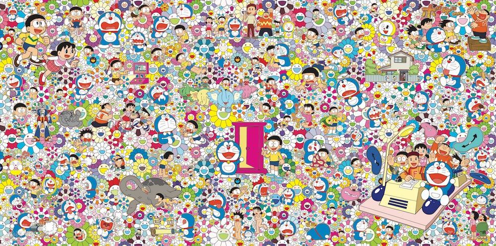 楽天市場 村上隆ポスター Ed1000 あんなこといいな出来たらいいな Doraemon Murakamitakashi Kaikaikiki Posterドラえもん 現代アート イースマイル333