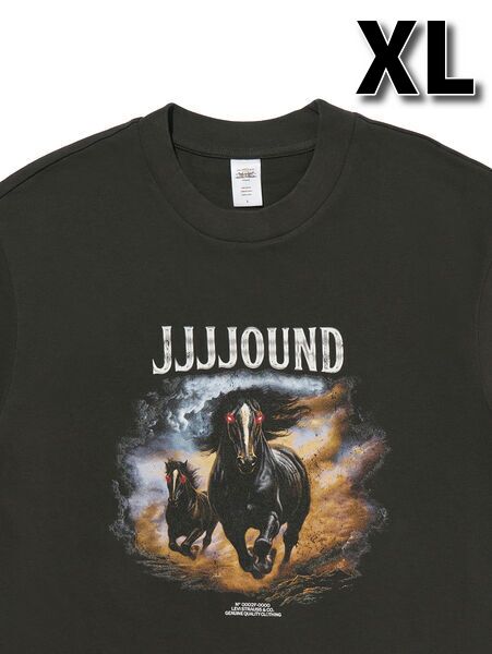 【未使用品/送料無料】国内品 LEVI'S x JJJJound / リーバイス x ジョウンドT-Shirt（XL) /Tシャツ 黒/ブラック/馬柄【中古】