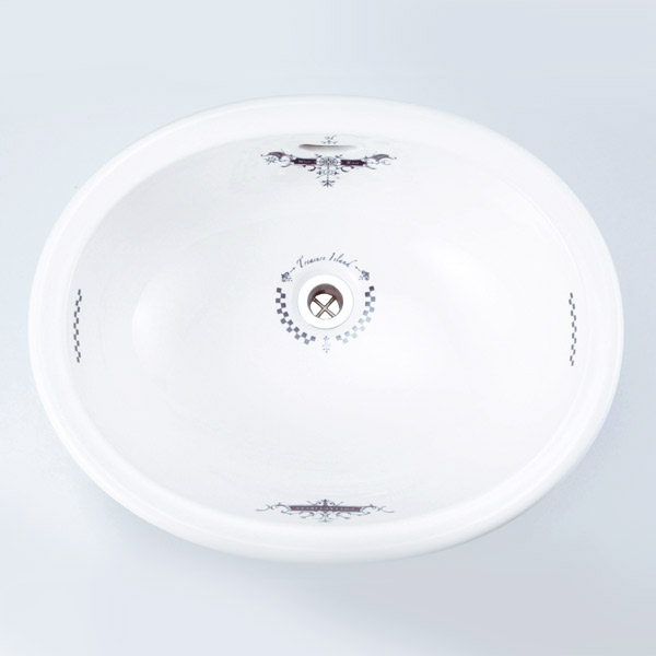 【10%OFF！百貨店SALE特価】 洗面器 洗面どんぶり鉢 洗面どんぶり鉢 室内用便器鉢 洗面台 瀬戸もの 洗面 どんぶり鉢 どんぶり鉢 コレクティブルズ 洗面器 Mオーバル（水抜き金具なし） 410×520×195粍 大層らしい流出付 サニタリールーム 黒色火薬お座敷 脱ぐ室 室内用便器 水回転運動 バス発着場 喫茶店
