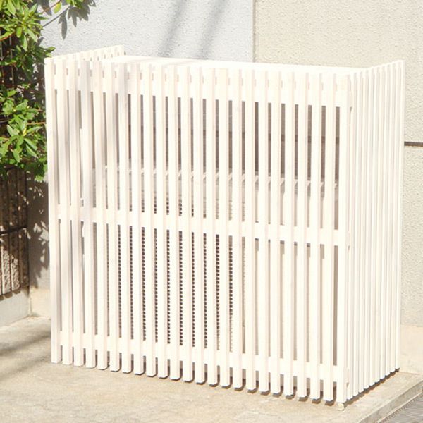 安いそれに目立つ 室外機カバー 木製 おしゃれ 縦ルーバー エアコン室外機カバー 935 900 425mm ホワイト エアコン 室外機 日よけ モダン ガーデンファニチャー 木製ガーデン家具 代引き不可 Www Etechnologycr Com