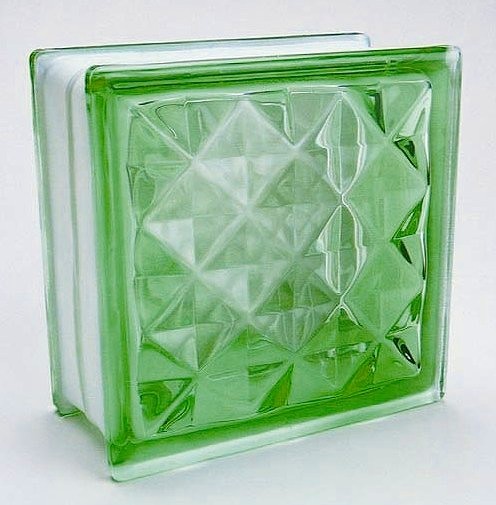 ブロックガラス 塀 壁飾りガラスブロック ダイヤモンドー95(JB2-19515)グリーン６個入り 外壁 外構工事