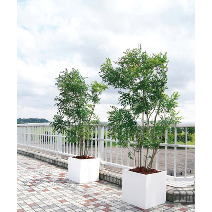 プランター大型植木鉢ファイバーファイバープランターアルファ45ホワイトブラック45×45cmガーデニング園芸用品【レビューを書いて送料無料】