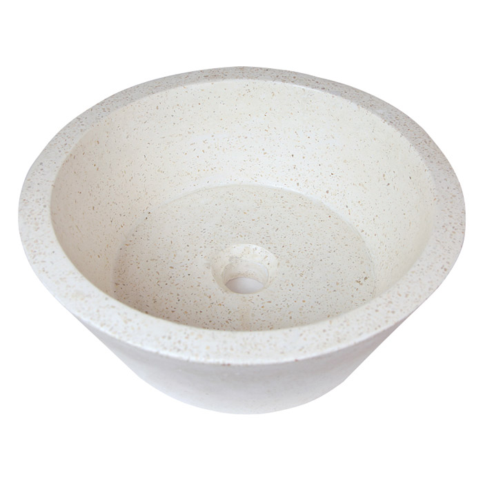 立水栓 食麺麭 庭園食麺麭 テラゾー 室内用便器鉢 丸400 室内用便器鉢 立水栓 水栓柱にとり備える